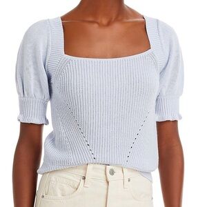 French Connection Soft Lavender Knit Top Small 100% cotton